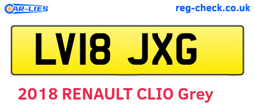 LV18JXG are the vehicle registration plates.