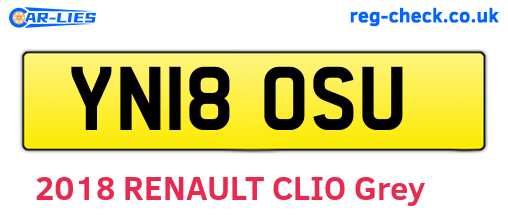 YN18OSU are the vehicle registration plates.