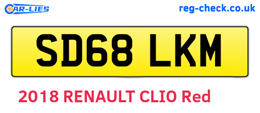 SD68LKM are the vehicle registration plates.