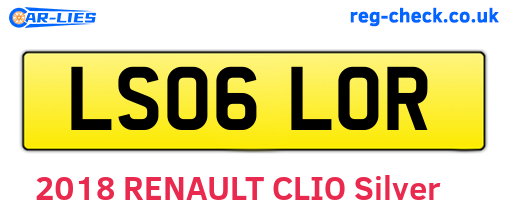 LS06LOR are the vehicle registration plates.