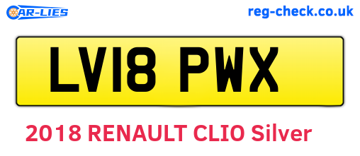 LV18PWX are the vehicle registration plates.