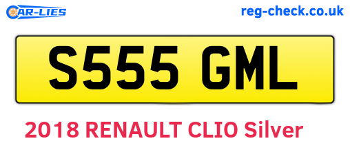 S555GML are the vehicle registration plates.