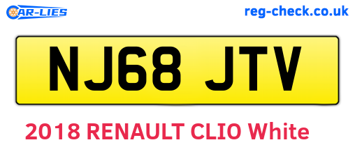NJ68JTV are the vehicle registration plates.
