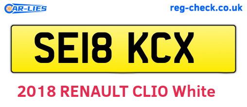 SE18KCX are the vehicle registration plates.