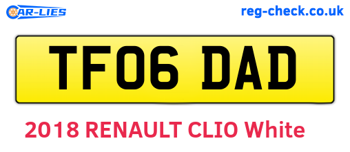 TF06DAD are the vehicle registration plates.