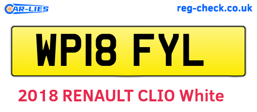 WP18FYL are the vehicle registration plates.