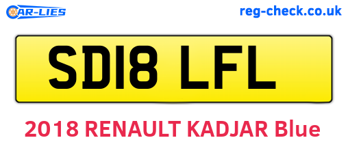 SD18LFL are the vehicle registration plates.