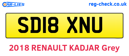 SD18XNU are the vehicle registration plates.
