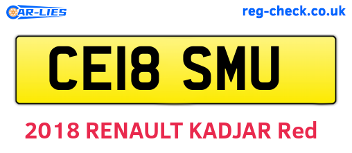 CE18SMU are the vehicle registration plates.