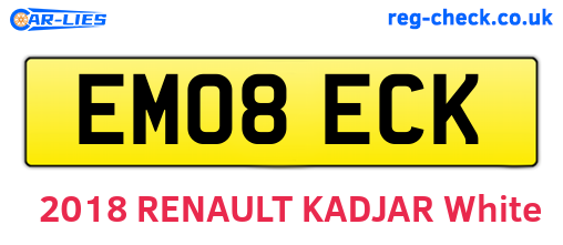 EM08ECK are the vehicle registration plates.