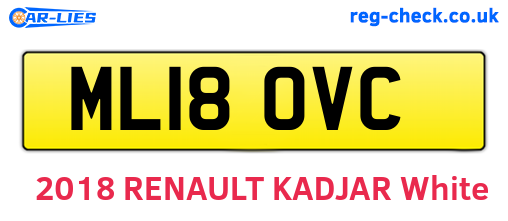ML18OVC are the vehicle registration plates.