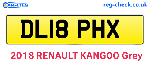 DL18PHX are the vehicle registration plates.
