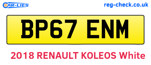 BP67ENM are the vehicle registration plates.