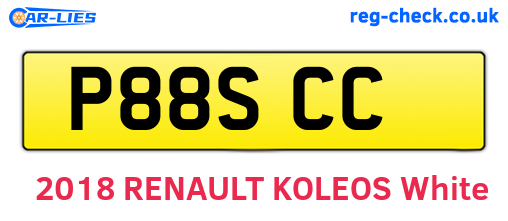 P88SCC are the vehicle registration plates.