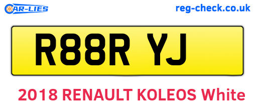 R88RYJ are the vehicle registration plates.