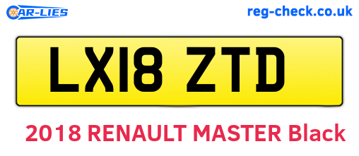 LX18ZTD are the vehicle registration plates.