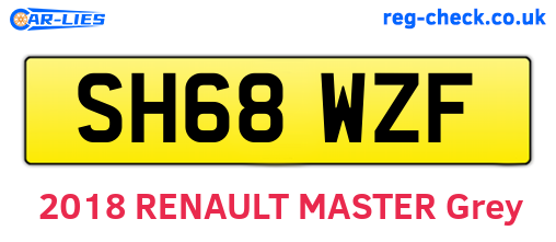 SH68WZF are the vehicle registration plates.