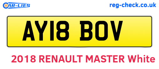AY18BOV are the vehicle registration plates.