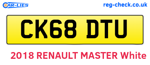 CK68DTU are the vehicle registration plates.