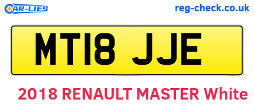 MT18JJE are the vehicle registration plates.