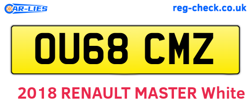 OU68CMZ are the vehicle registration plates.