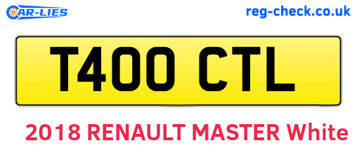 T400CTL are the vehicle registration plates.