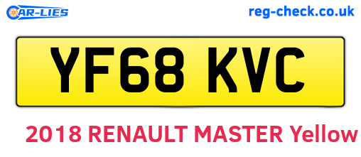YF68KVC are the vehicle registration plates.