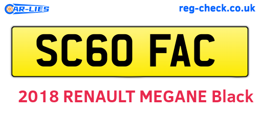 SC60FAC are the vehicle registration plates.
