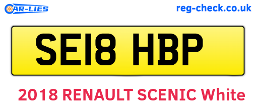 SE18HBP are the vehicle registration plates.