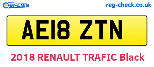 AE18ZTN are the vehicle registration plates.