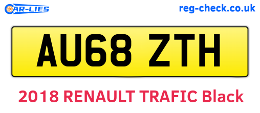 AU68ZTH are the vehicle registration plates.