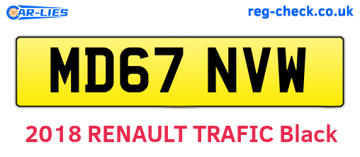MD67NVW are the vehicle registration plates.