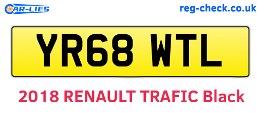 YR68WTL are the vehicle registration plates.