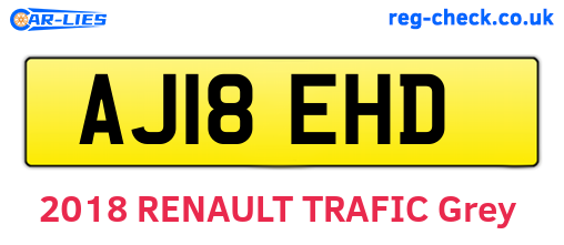 AJ18EHD are the vehicle registration plates.