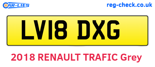 LV18DXG are the vehicle registration plates.