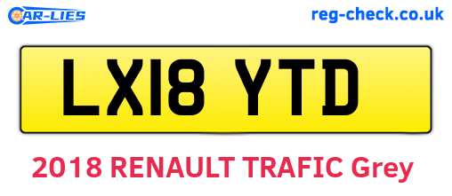 LX18YTD are the vehicle registration plates.