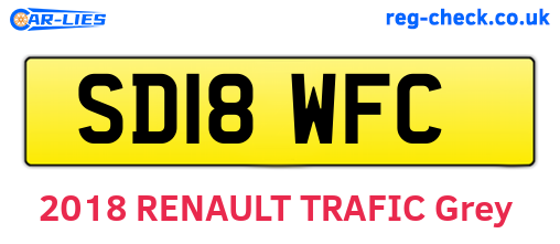SD18WFC are the vehicle registration plates.