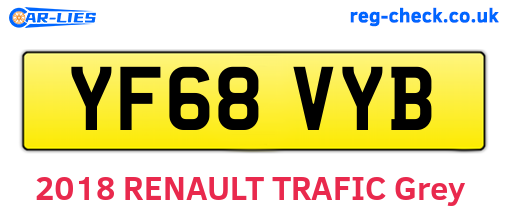 YF68VYB are the vehicle registration plates.
