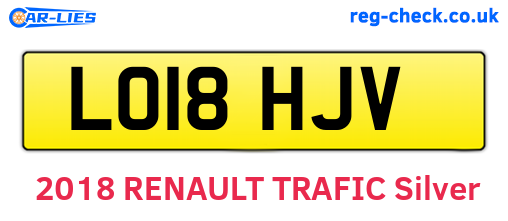 LO18HJV are the vehicle registration plates.
