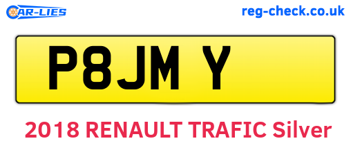 P8JMY are the vehicle registration plates.