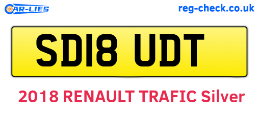 SD18UDT are the vehicle registration plates.