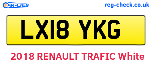LX18YKG are the vehicle registration plates.