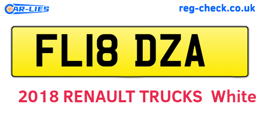 FL18DZA are the vehicle registration plates.