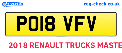 PO18VFV are the vehicle registration plates.