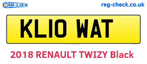 KL10WAT are the vehicle registration plates.