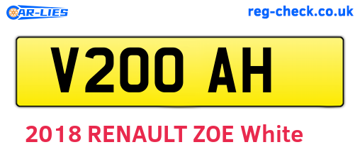 V20OAH are the vehicle registration plates.