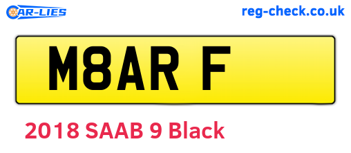 M8ARF are the vehicle registration plates.