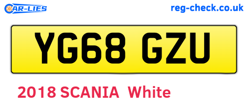 YG68GZU are the vehicle registration plates.