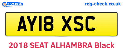 AY18XSC are the vehicle registration plates.