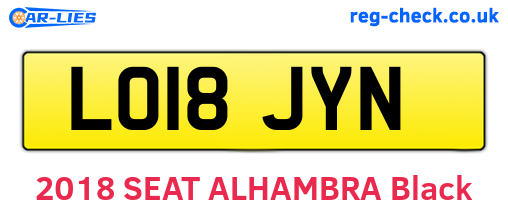 LO18JYN are the vehicle registration plates.